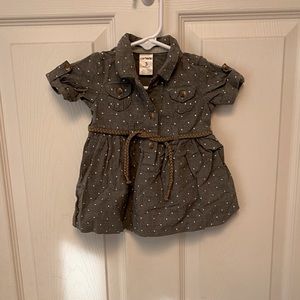 Carter 3 months grey and white dress